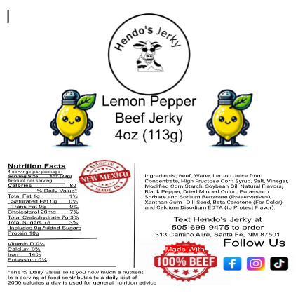 Lemon Pepper Beef Jerky