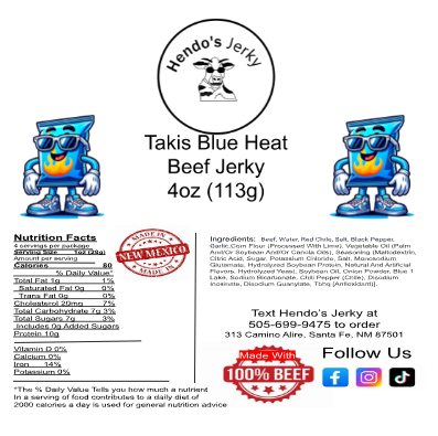 Takis Blue Heat Beef Jerky