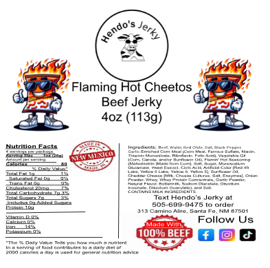 Flaming Hot Cheetos Beef Jerky